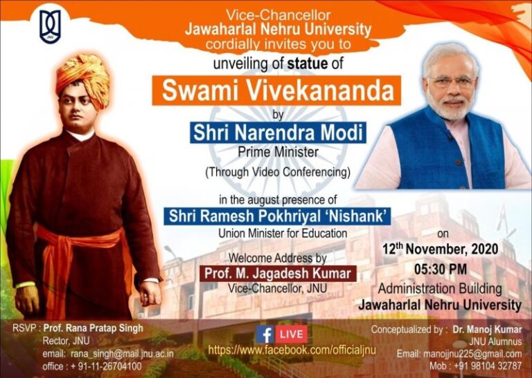 PM Modi to unveil statue of Swami Vivekananda at JNU campus