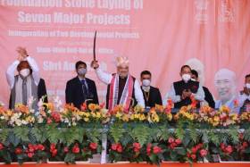 Amit Shah launched several development projects in Manipur