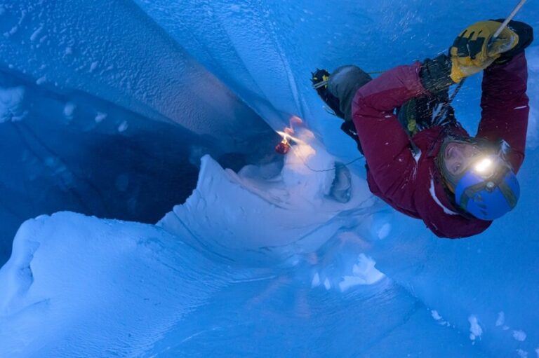 Holes in Greenland ice sheet