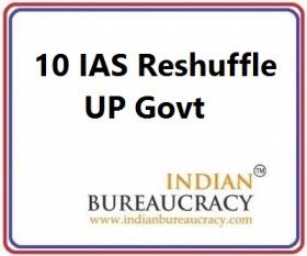 10 IAS Transfer in UP Govt