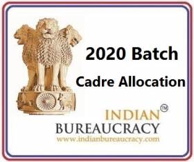 2020 Batch Cadre Allocation