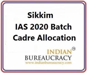 Sikkim 2020 Batch IAS
