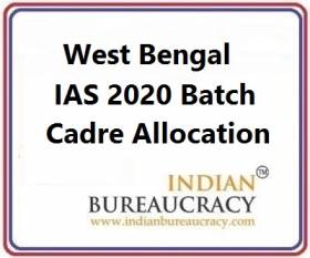 West Bengal 2020 Batch IAS