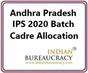 Andhra Pradesh IPS 2020 Batch Cadre Allocation