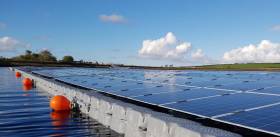 Floating solar farms