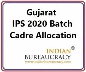 Gujarat IPS 2020 Batch Cadre Allocation