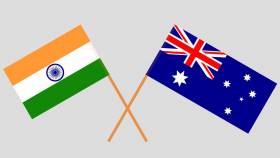 India - Australia Flag