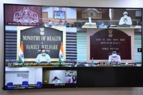 Union Health Minister Reviews