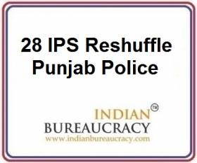 28 IPS Reshuffle in Punjab Police