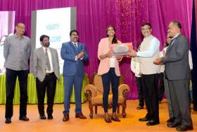 PV Sindhu, Felicitated by RINL