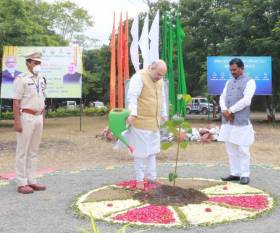 Home Minister plants 10 millionth sapling at CRPF