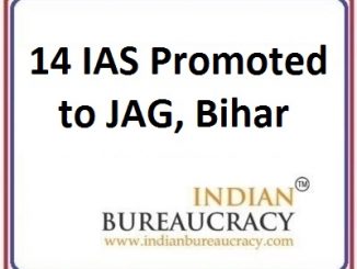14 IAS Promoted to JAG Bihar
