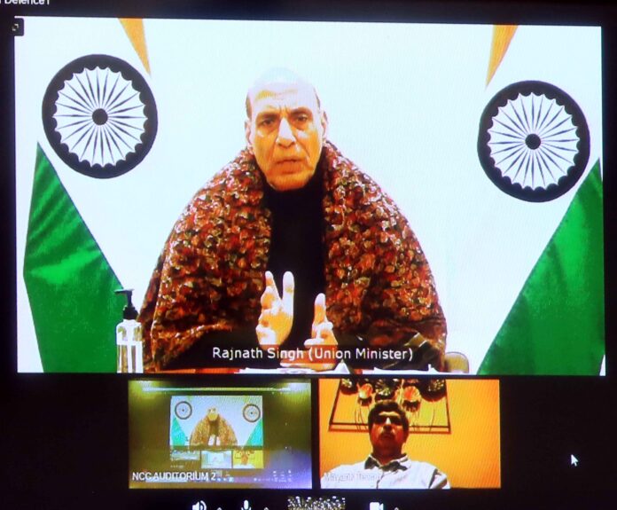 Rajnath Singh virtually interacts with NCC