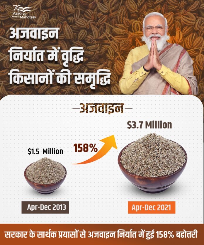Export of Bishop seeds (Ajwain)