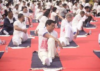 Thousands participate in Yoga Utsav
