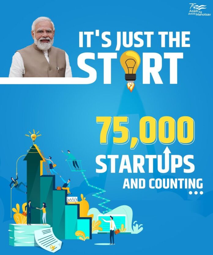75000 startups recognised