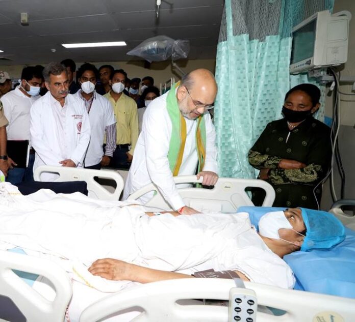 Amit Shah visited AIIMS Trauma
