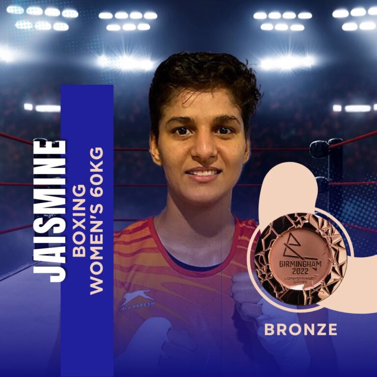 Jaismine for winning Bronze Medal