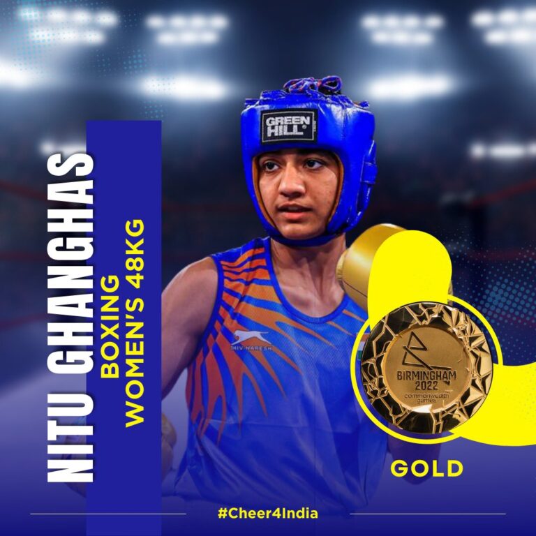 Nitu Ghanghas for winning Gold medal