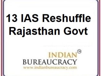 13 IAS Rajasthan Govt