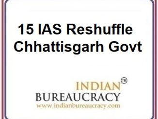 15 IAS Chhattisgarh Govt