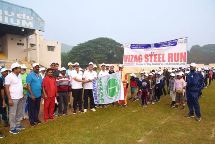 Atul Bhatt, CMD, RINL ,flags off the Vizag Steel