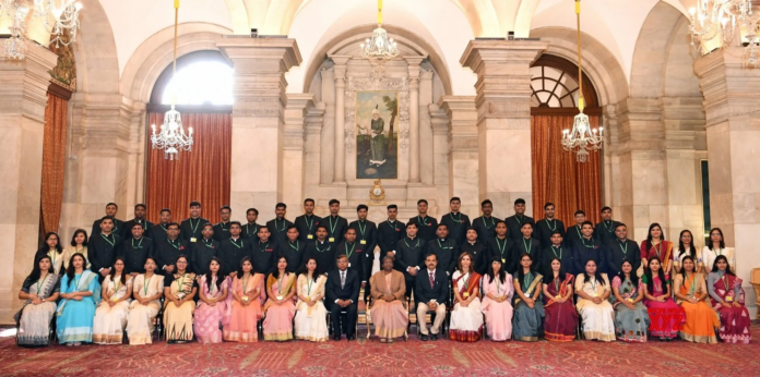 Probationers of Indian Statistical Service call on the President