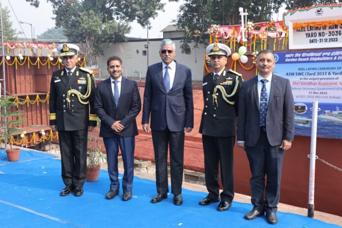 KEEL LAYING BY SHRI GIRIDHAR ARAMANE