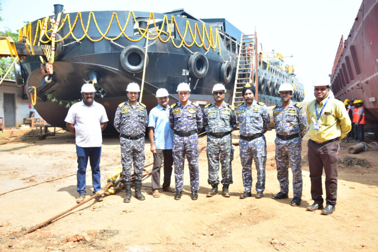 LAUNCH OF FIRST MCA BARGE
