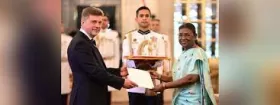 H E Oleksandr Polishchuk presents credentials to President of India
