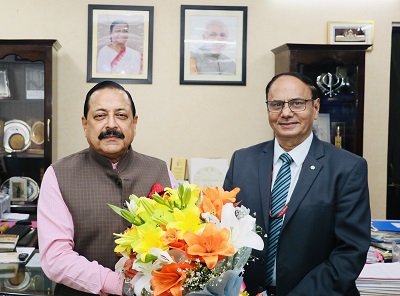 CIC Heeralal Samariya calls on Dr Jitendra Singh