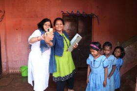 Roopa Roshan Sahoo with a cutting-edge functionary