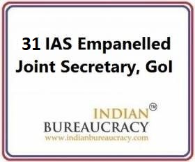 31 JS Empanelment -Joint Secretary