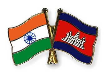 India Cambodia Flags