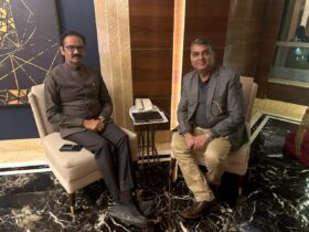 Saurabh sinha with Ashok Mittal LPU