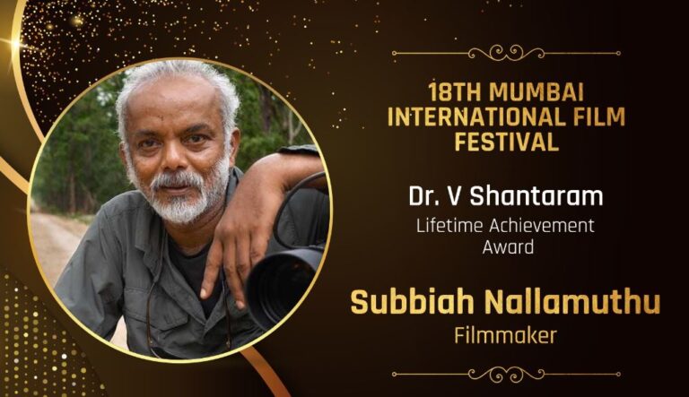 Subbiah Nallamuthu V Shantaram Lifetime Achievement Award