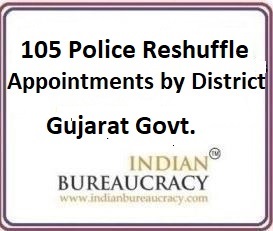 105 Gujarat Police Reshuffle Region city wise