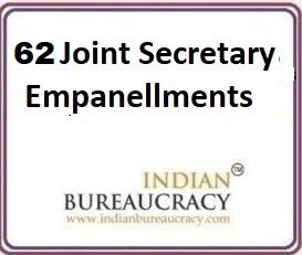 62 Joint Secretary Empanellments